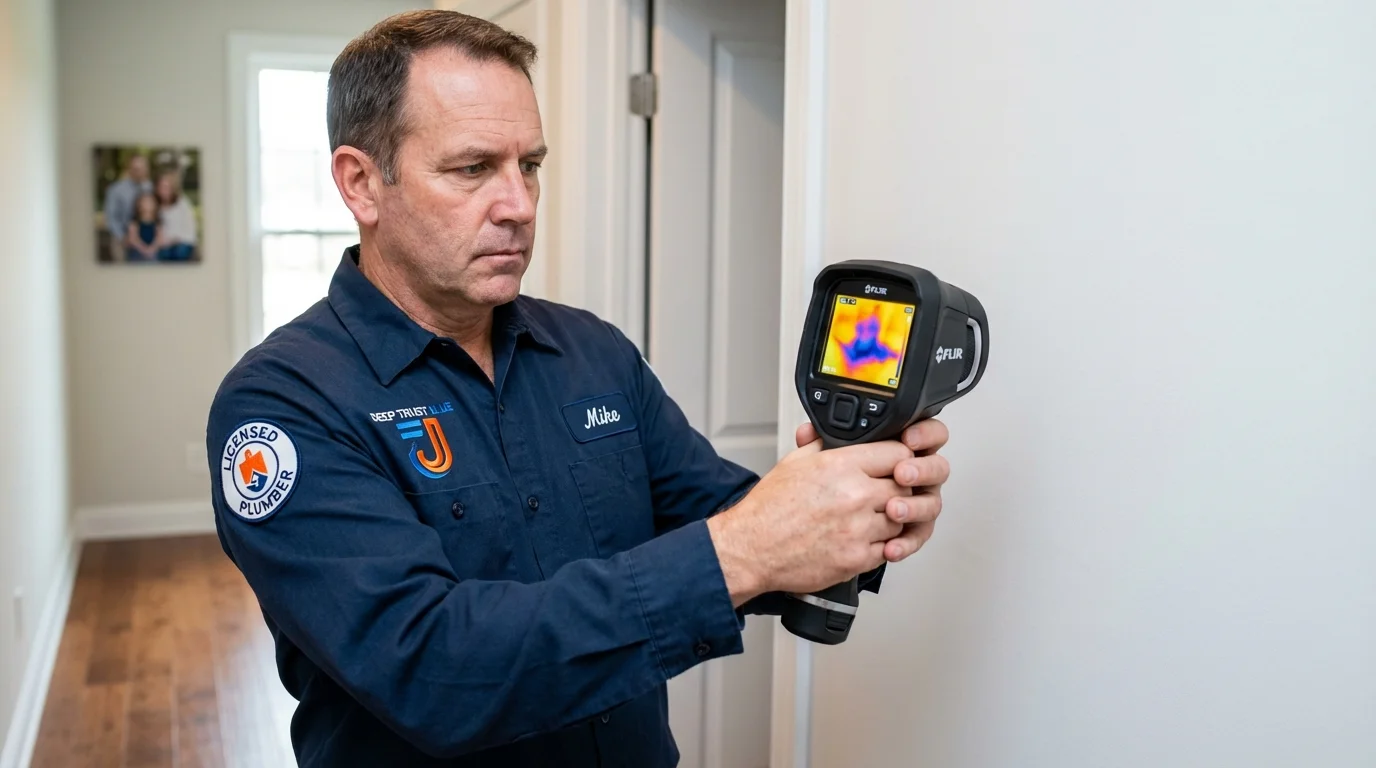 Thermal imaging leak detection by Johns Plumbing LLC in Beach